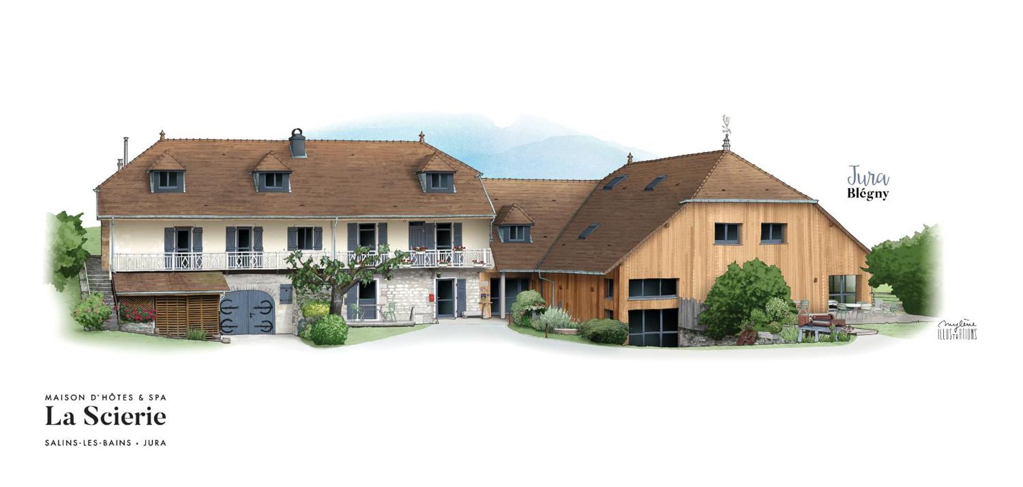 Maison D'Hotes & Spa La Scierie ซาลอนส์-เลส์-แบ็งส์ ภายนอก รูปภาพ