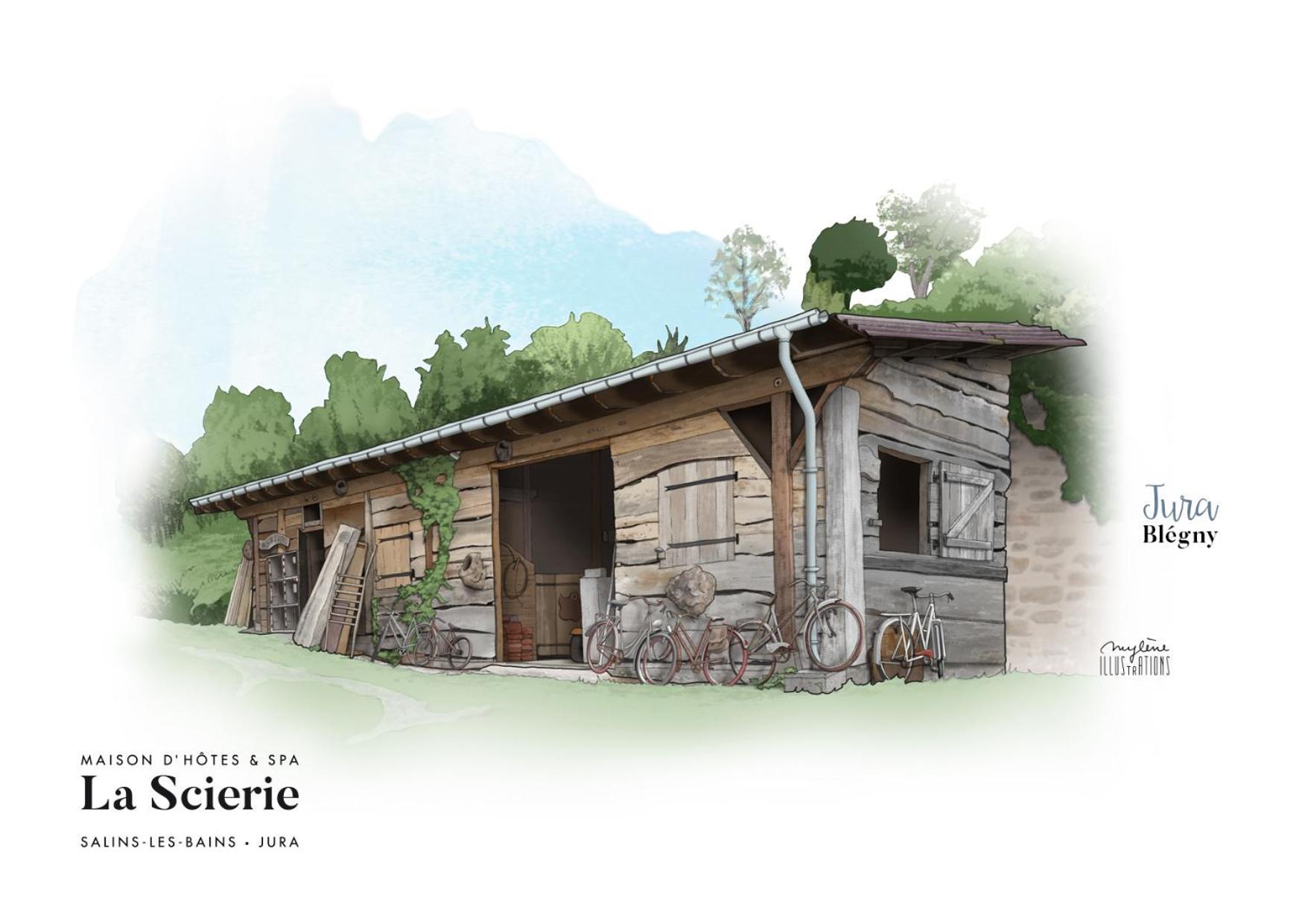 Maison D'Hotes & Spa La Scierie ซาลอนส์-เลส์-แบ็งส์ ภายนอก รูปภาพ